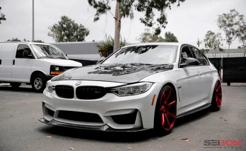 Seibon 2014+ BMW F80 OE Style Carbon Fiber Hood - Side View