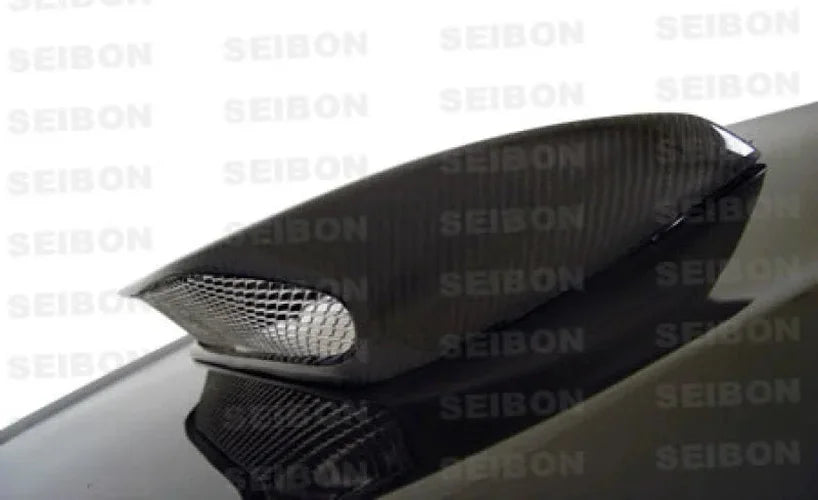 Seibon 02-03 Subaru WRX OEM Carbon Fiber Hood - Back View