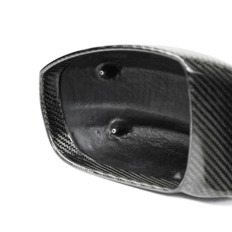 Seibon OEM Carbon Fiber Mirror Covers fits 2009-2010 Nissan GT-R / Nissan Gtr R35 - Back View