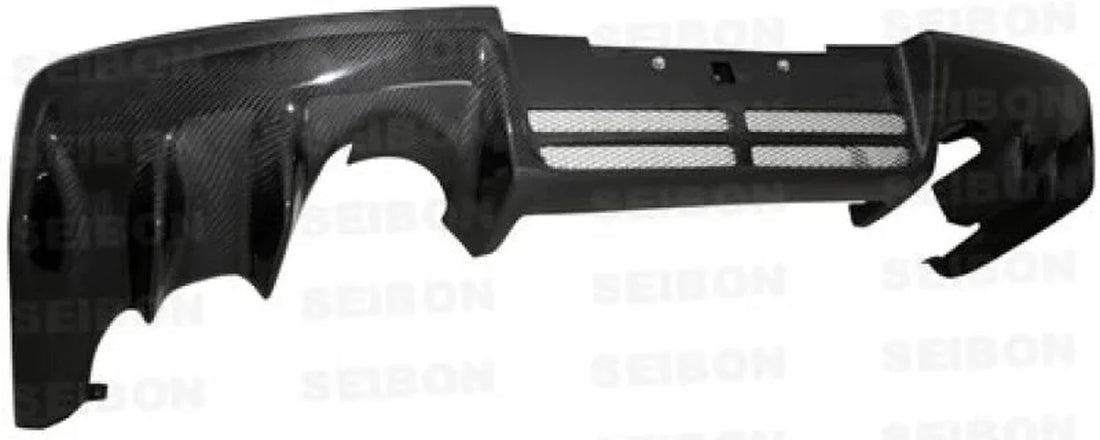 Seibon 08-09 Mitsubishi Evo X OEM-style Carbon Fiber Rear Diffuser - Side View