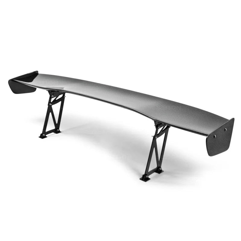 Seibon Universal (70.5in Wide) GT Carbon Fiber Rear Spoiler - Side View