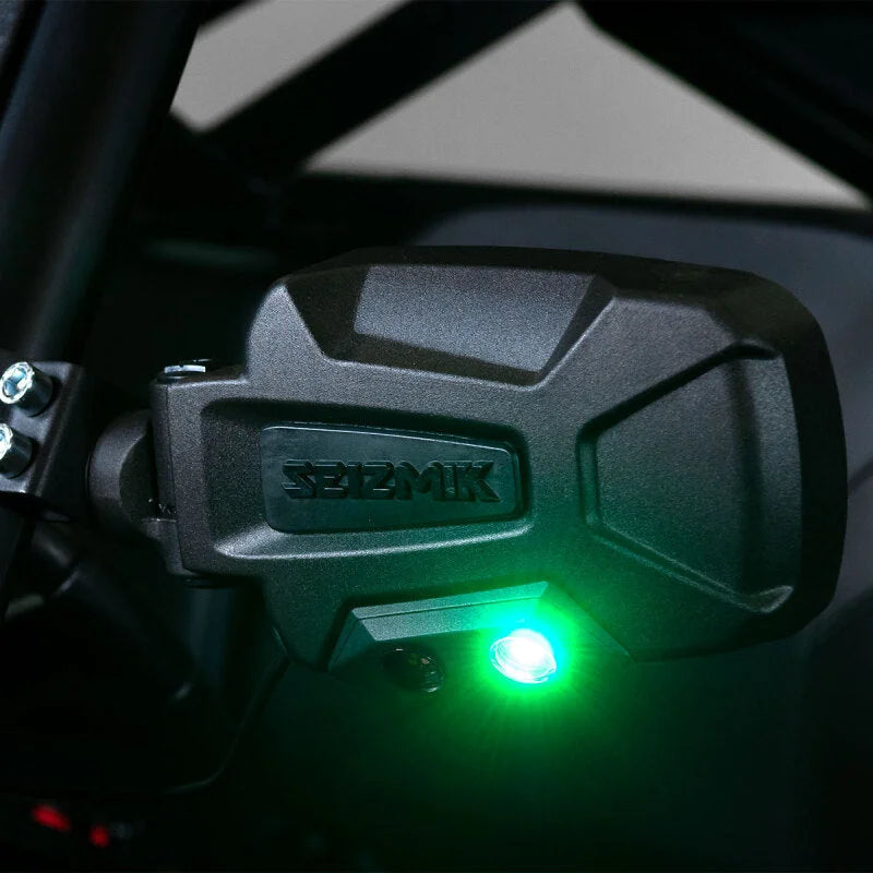 Seizmik 04+ Can Am/ Hon/ Kaw/ Polaris/ Yamaha Pursuit Night Vision LED Sideview Mirror 2 in. - Side View