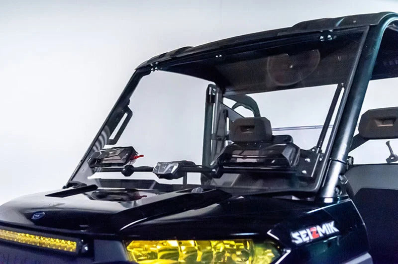 Seizmik 13+ Polaris Ranger 900/1000 XP/Crew Full-Size Pro-fit Windshield Flip Up Vent - Side View
