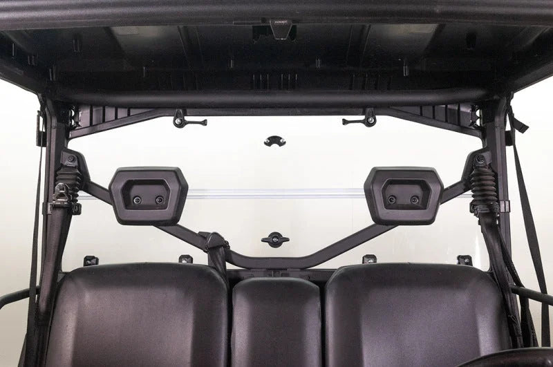 Seizmik 13+ Polaris Ranger 900/1000 XP/Crew Rear Windshield Folding Poly Carb - Side View