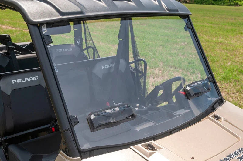 Seizmik 15-23 Polaris Ranger 500/ 570/ EV Mid-Size Pro-fit Tool-Less Windshield Vented HC - Installation View
