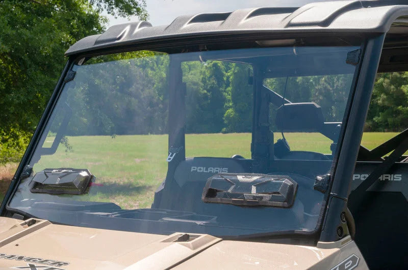 Seizmik 15-23 Polaris Ranger 500/ 570/ EV Mid-Size Pro-fit Tool-Less Windshield Vented Poly UV - Side View
