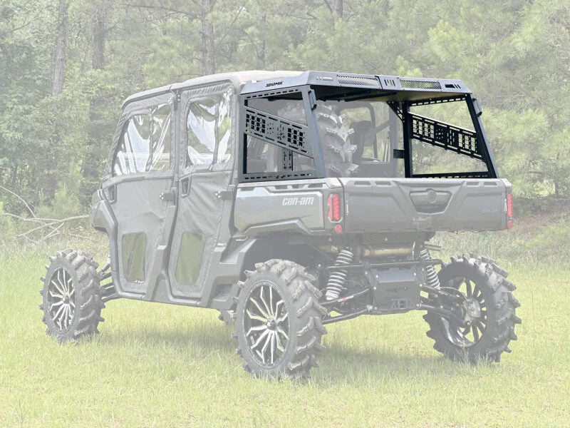 Seizmik 15-24 Can-Am HD7-10 Defender/Polaris 570-1000 Ranger XP/Crew Bed Rack Full Height - Back View