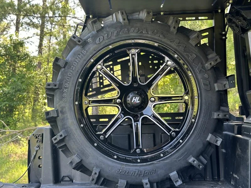 Seizmik 15-24 Can-Am HD7-10 Defender/Polaris 570-1000 Ranger XP/Crew Bed Rack Spare Tire Holder - Main Product View