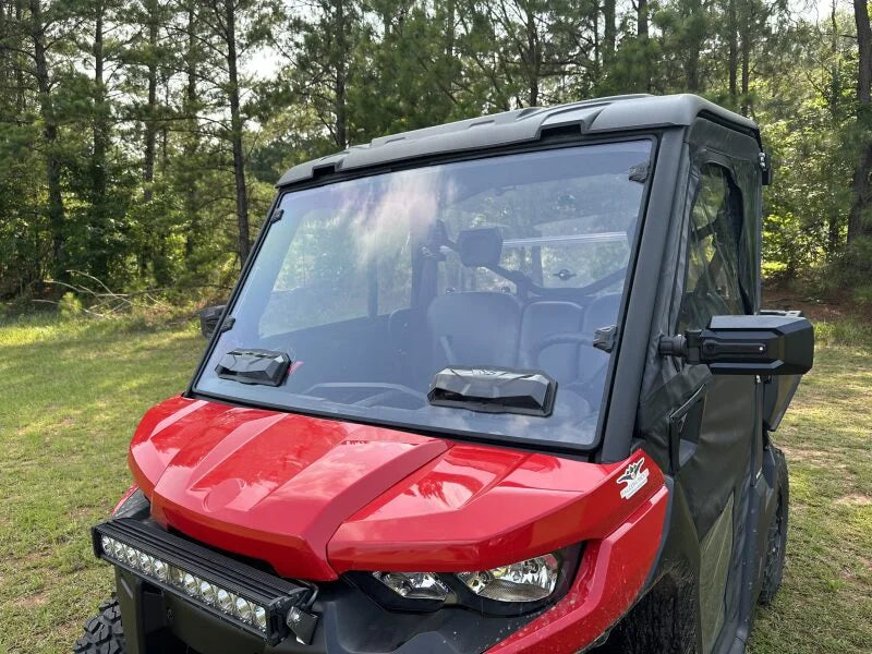 Seizmik 16-23 Can Am Defender HD5-HD10/MAX Tool-Less Windshield Vented HC - Back View