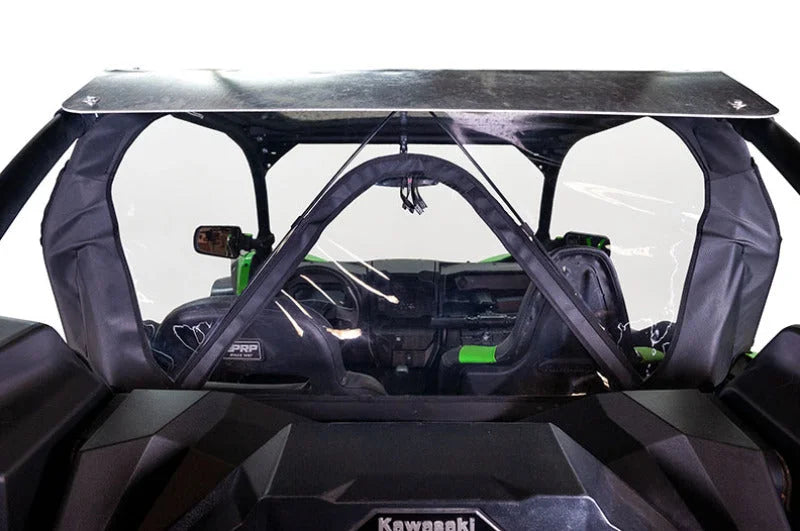Seizmik 20+ Kawasaki KRX1000 Teryx Rear Soft Windshield - Installation View