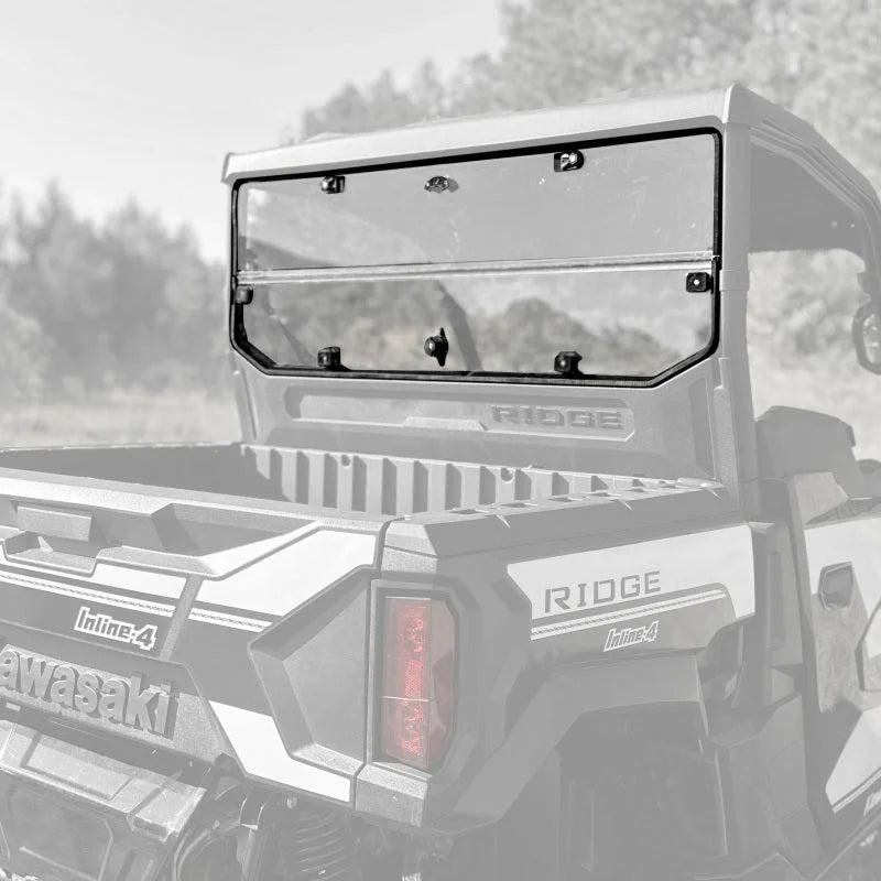 Seizmik 24+ Kawasaki Ridge Rach Rear Folding Windshield- UV - Side View