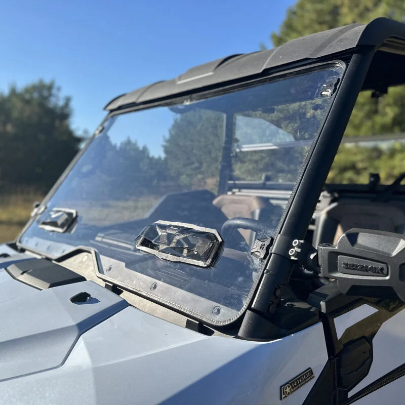 Seizmik 24+ Kawasaki Ridge Ranch Tool Less Windshield - Hardcoated - Installation View