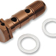 Load image into Gallery viewer, Shindy Aluminum Banjo Bolt - Double 17-624 fits Suzuki - Main Product View