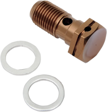 Load image into Gallery viewer, Shindy Aluminum Banjo Bolt - Single 17-620 fits Suzuki - Main Product View