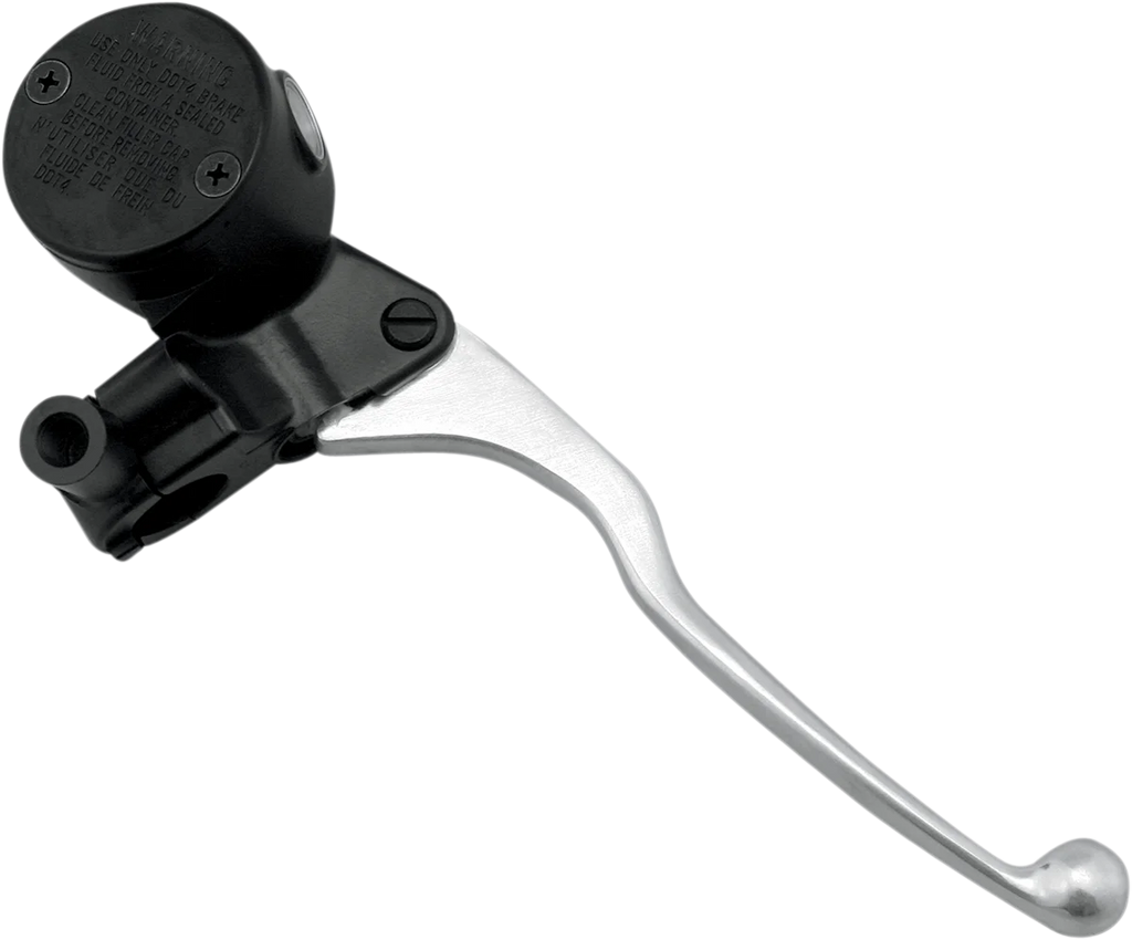 Shindy Master Cylinder - Round - 5/8" - Black 17-654B - Side View