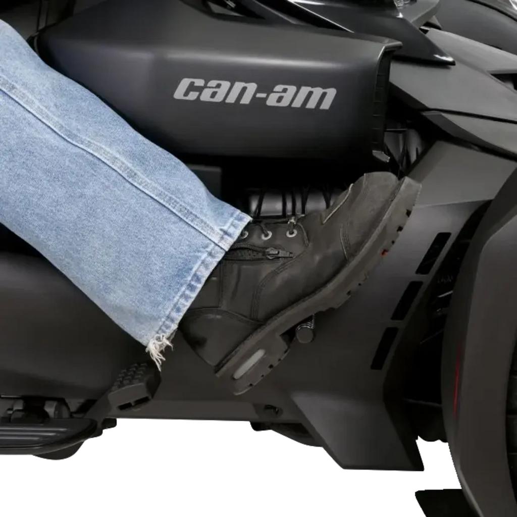 Show Chrome Adjustable Highway Peg - Satin Black with Contrast Cut - Can-Am - Installation View