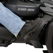 Load image into Gallery viewer, Show Chrome Adjustable Highway Peg - Satin Black with Contrast Cut - Can-Am - Installation View
