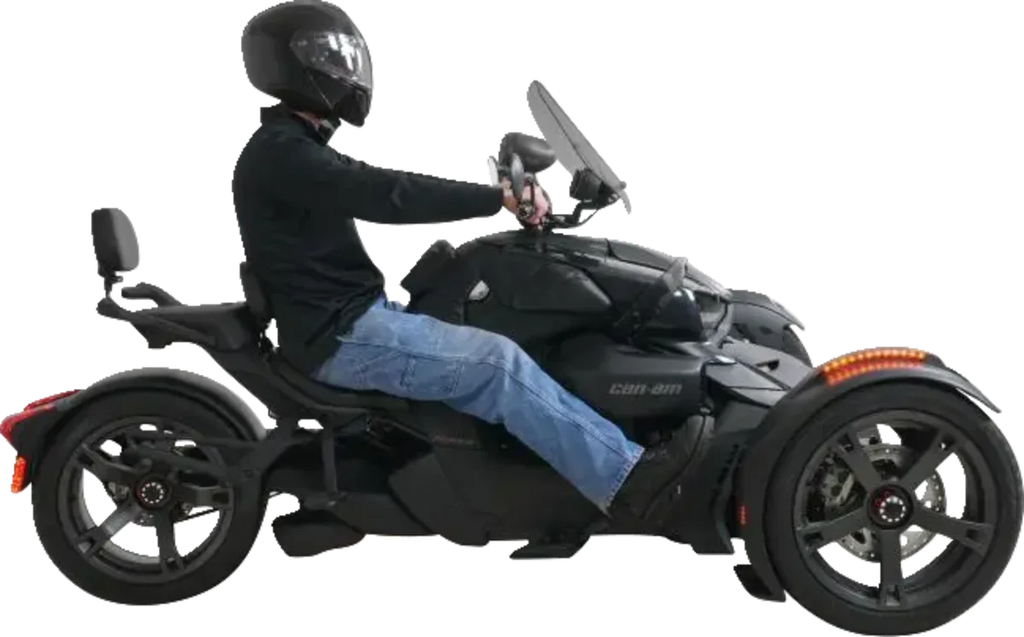 Show Chrome Adjustable Highway Peg - Satin Black with Contrast Cut - Can-Am - Additional View 5