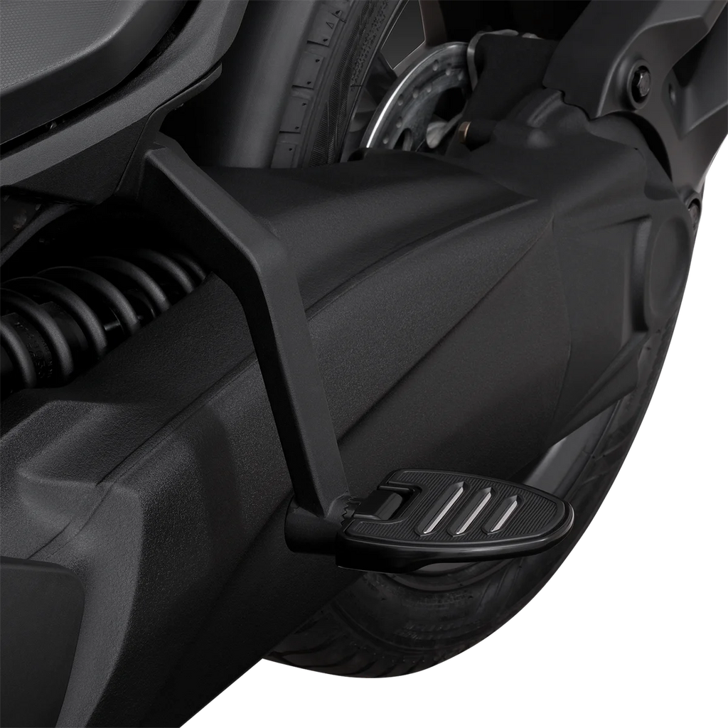 Show Chrome Adjustable Passenger Boards - Black - Ryker - Side View