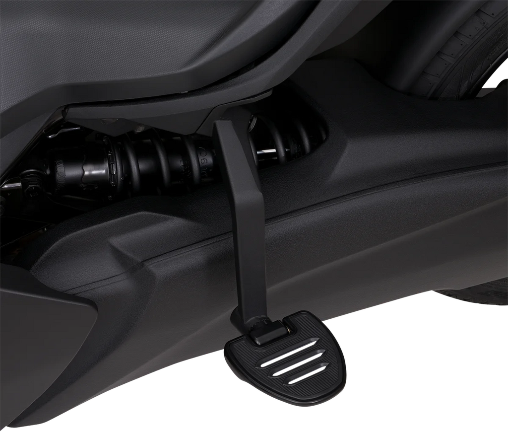 Show Chrome Adjustable Passenger Boards - Black - Ryker - Back View