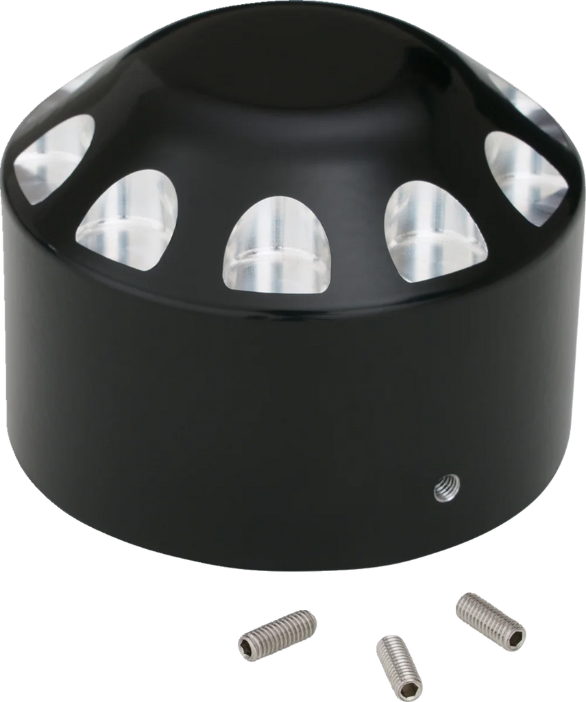 Show Chrome Axle Nut Cover - Black - Main Product View