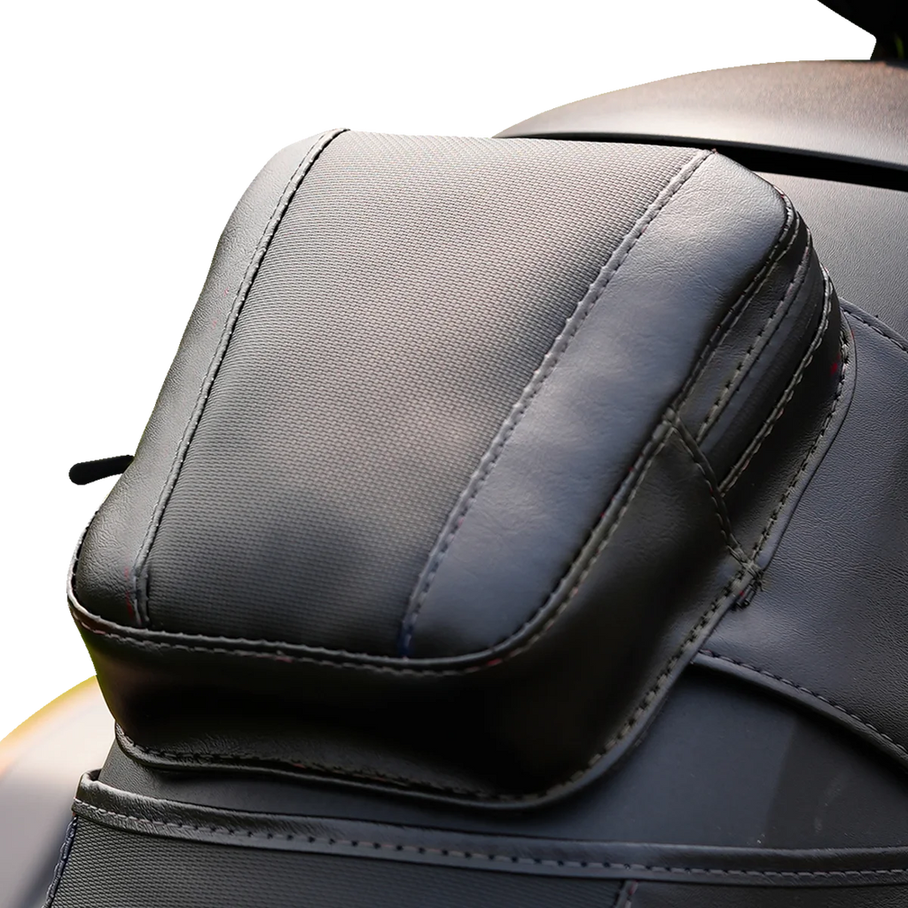 Show Chrome Ballistic Tank Pouch - Black w/ Black Stitch - Ryker '19-'23 - Side View