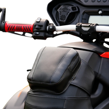 Load image into Gallery viewer, Show Chrome Ballistic Tank Pouch - Black w/ Black Stitch - Ryker '19-'23 - Back View