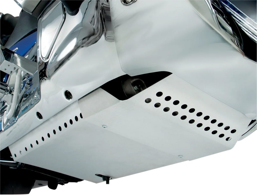 Show Chrome Belly Pan - Aluminum - Back View