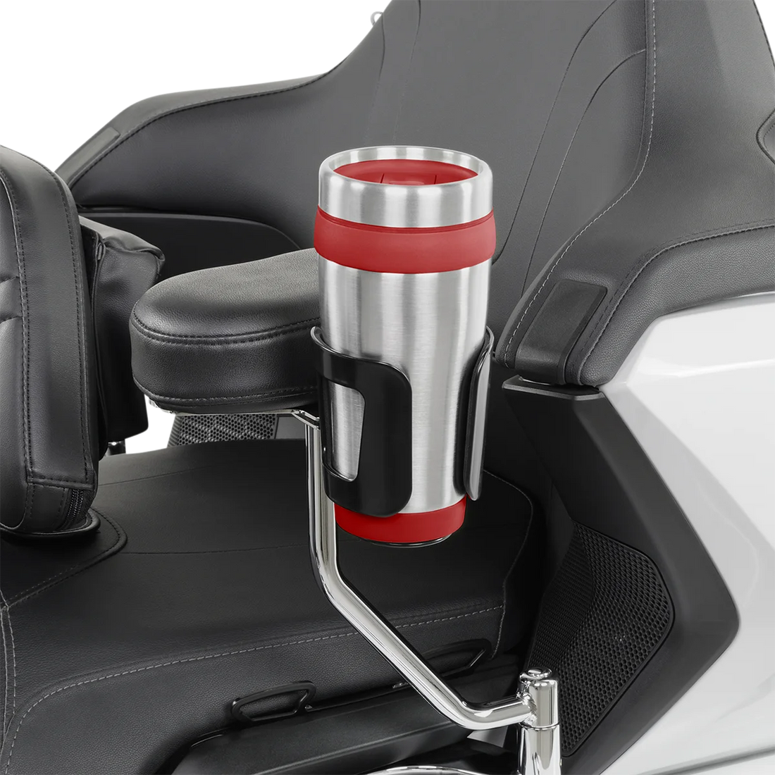 Show Chrome Beverage Holder - Passenger - Black - Installation View