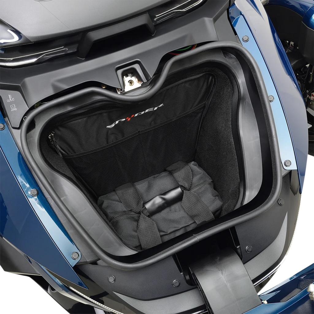 Show Chrome Can-Am Front Trunk Liner - Black - Spyder - Side View