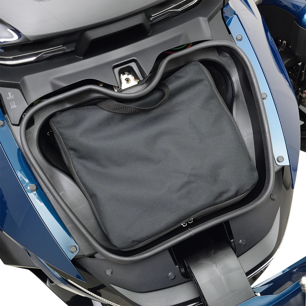 Show Chrome Can-Am Front Trunk Liner - Black - Spyder - Back View