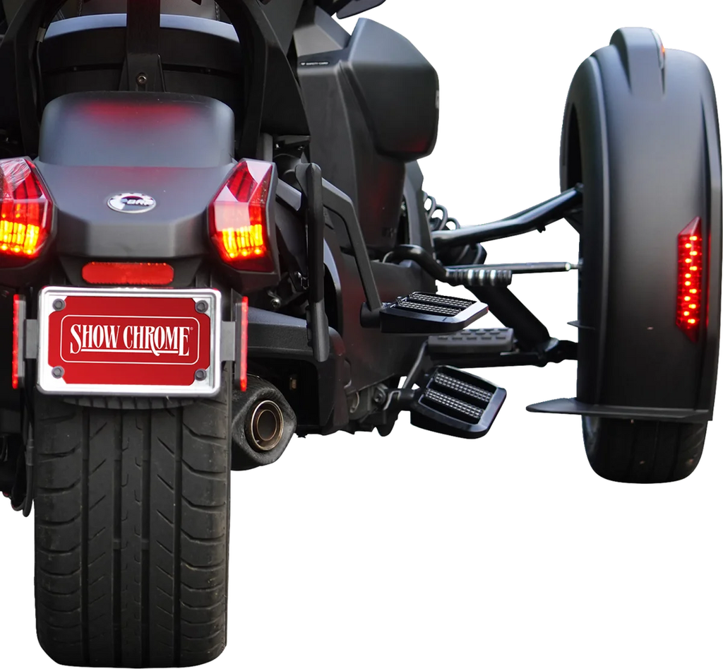 Show Chrome Combat Boards - Passenger - Black w/ Contrast Cut - Ryker '19-'24 - Side View