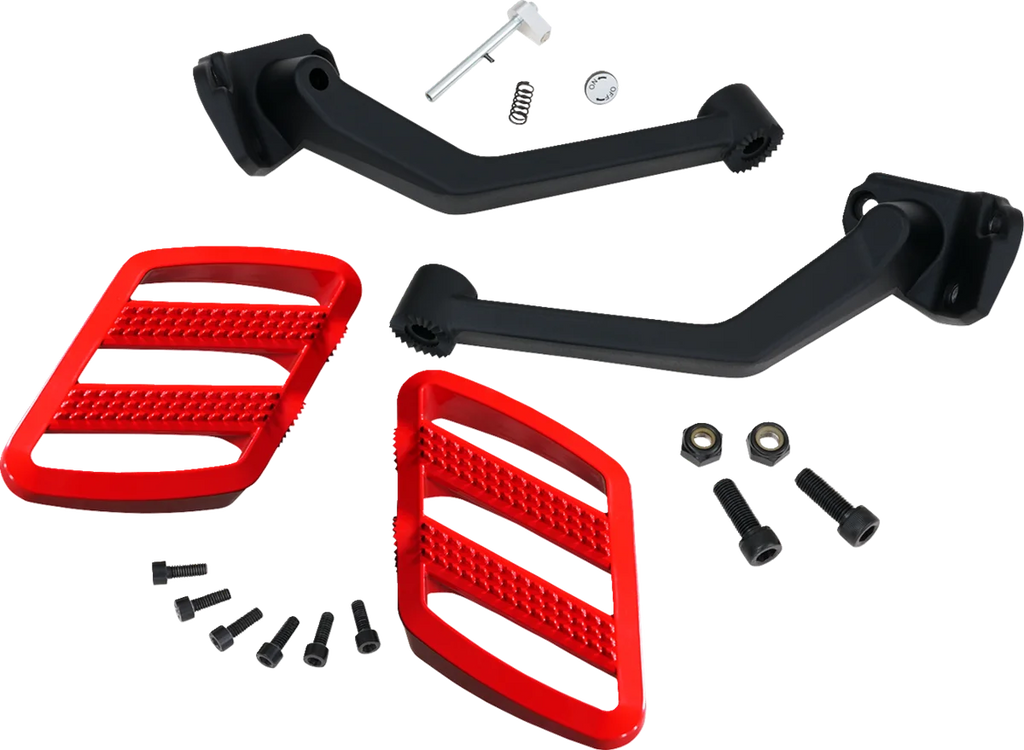 Show Chrome Combat Boards - Passenger - Red - Ryker '19-'24 - Main Product View