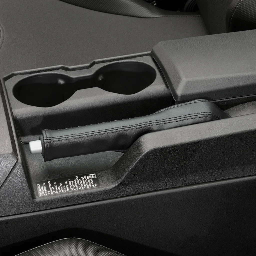Show Chrome Cover - E-Brake - Slingshot - Black Stitch - Installation View