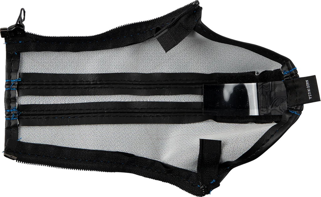 Show Chrome Cover - E-Brake - Slingshot - Blue Stitch - Back View