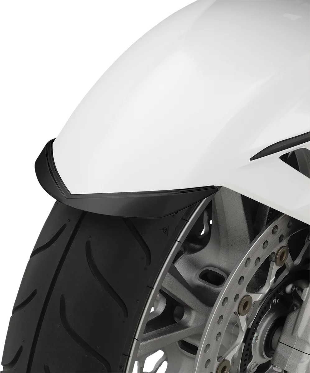 Show Chrome Fender Tip Accent - Black - Front - Side View