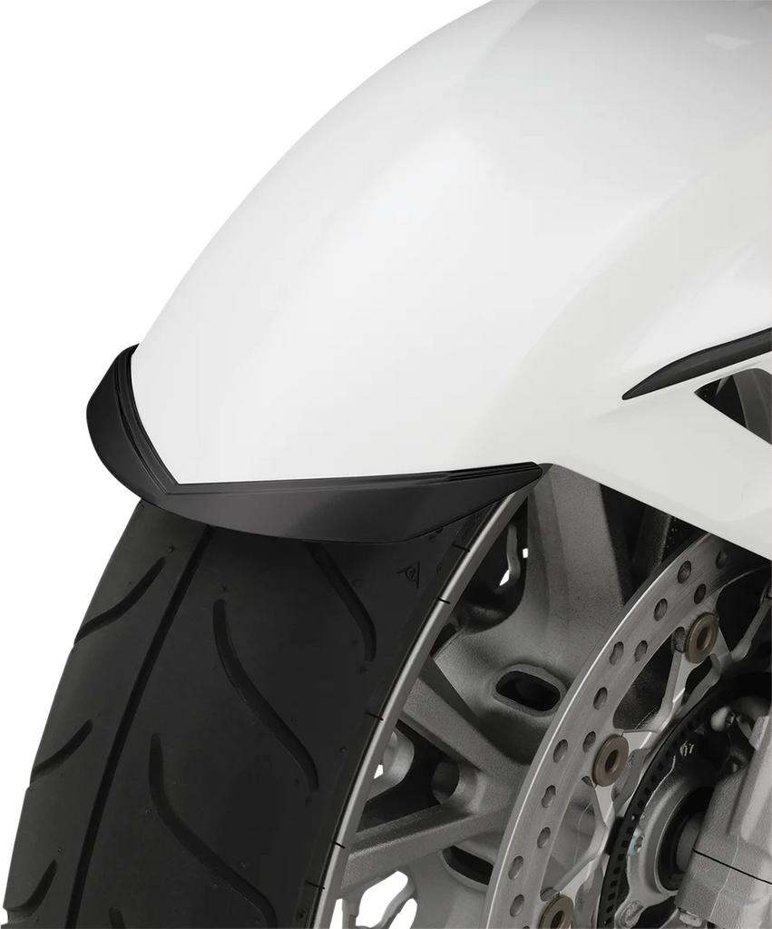 Show Chrome Fender Tip Accent - Black - Front - Side View
