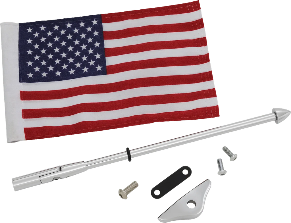 Show Chrome Folding Flag Pole - Black - GL 1800