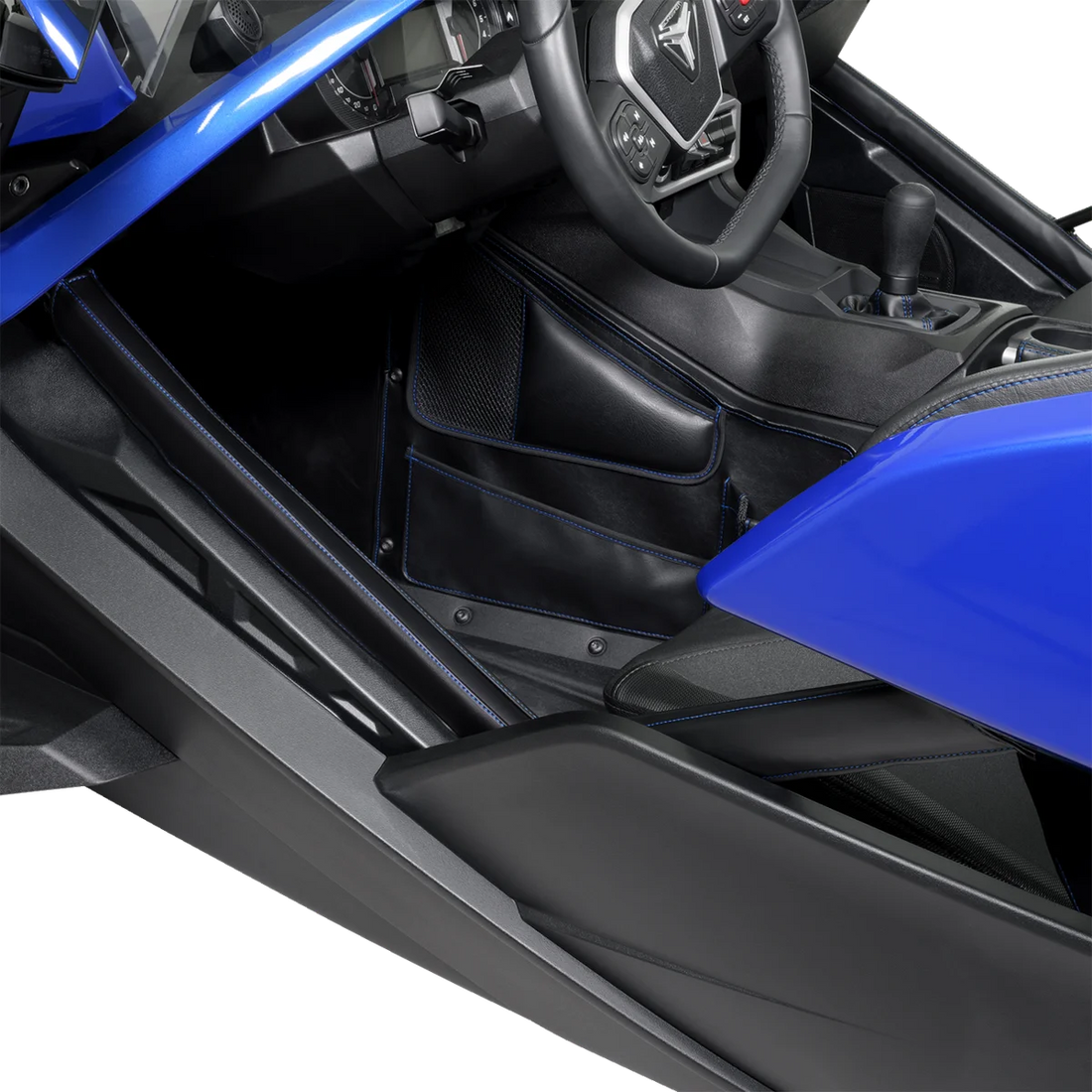 Show Chrome Frame Tube Cover - Blue - Slingshot - Back View