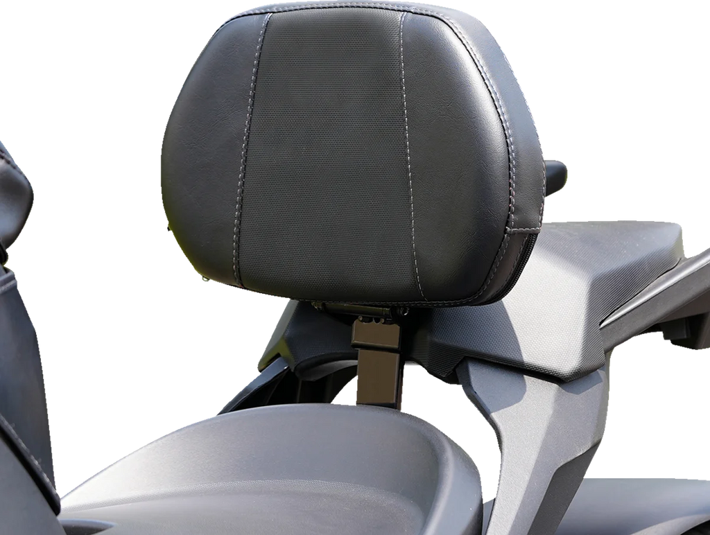 Show Chrome Grande Backrest - Driver - Ballistic Black Stitch - Ryker '19-'24 - Main Product View