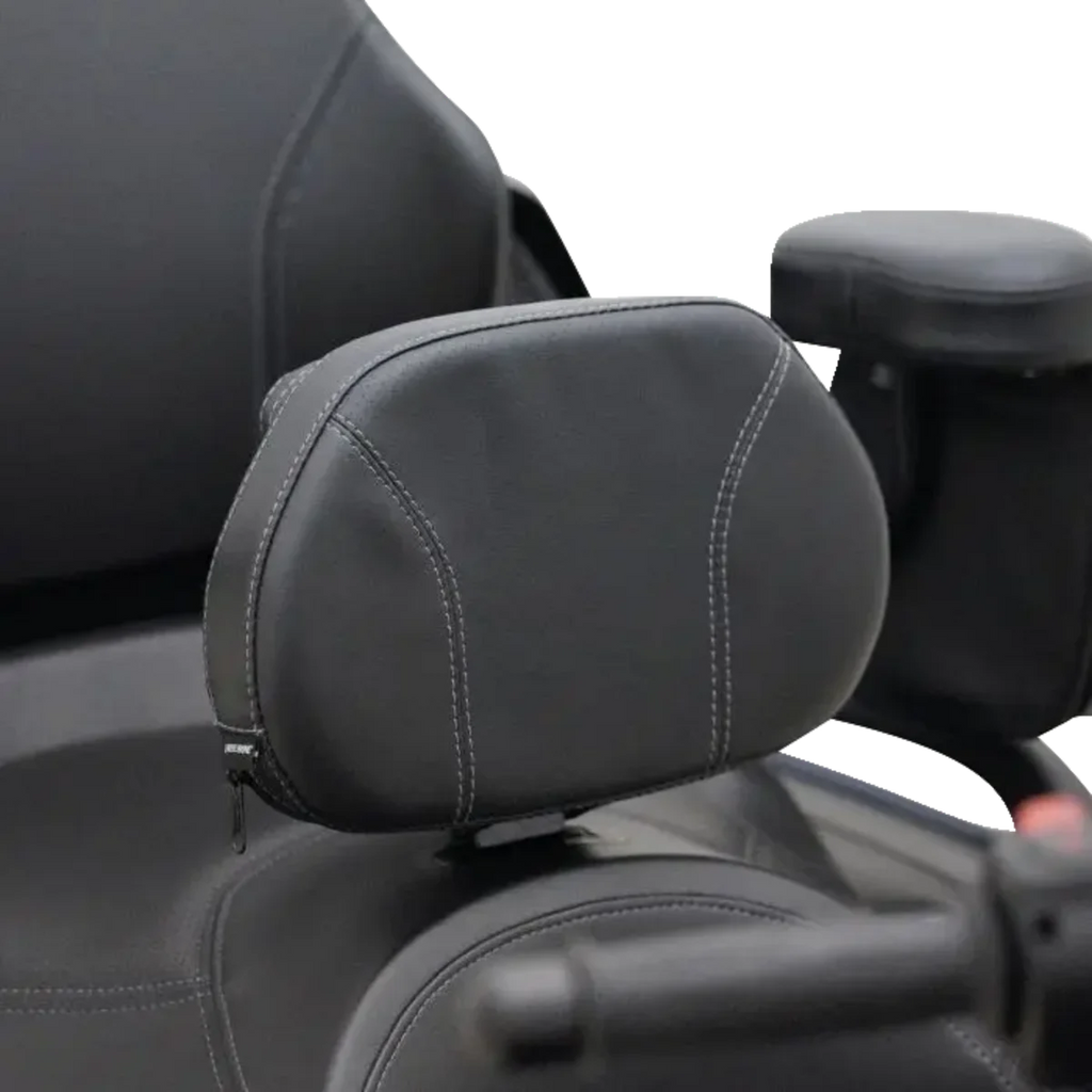 Show Chrome Grande Backrest - Passenger - Red Stitch - Ryker '19-'24 - Detail View