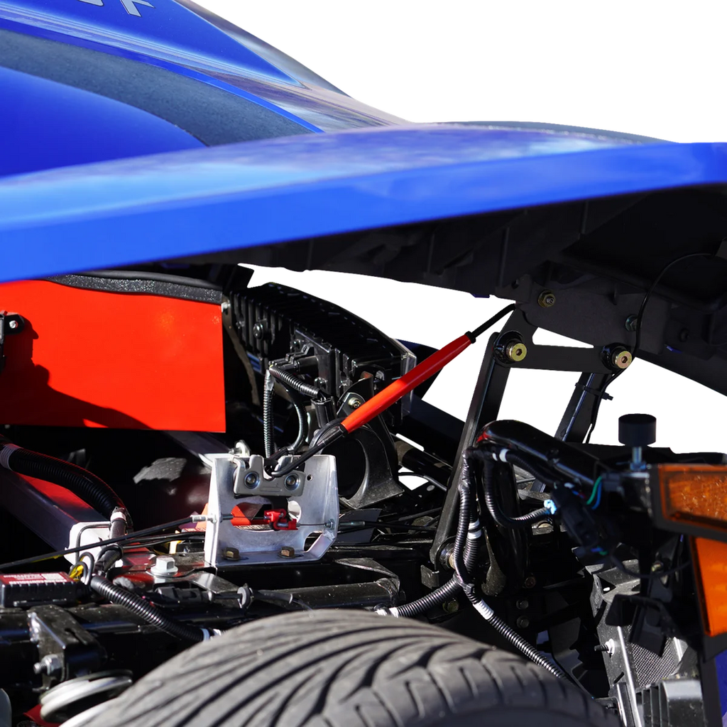 Show Chrome Hood Rod - Adjustable - Polaris Slingshot - Side View