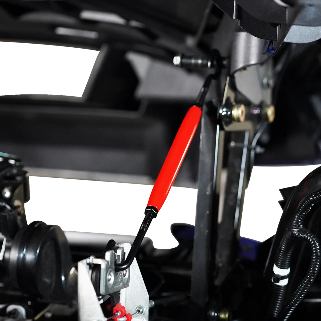 Show Chrome Hood Rod - Adjustable - Polaris Slingshot - Back View