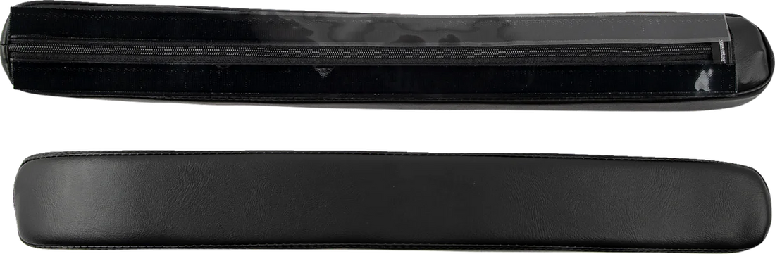 Show Chrome Kaliber Armrest Pads - Black w/ Black Stitching - Slingshot '15-'22 - Side View
