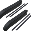 Load image into Gallery viewer, Show Chrome Kaliber Armrest Pads - Black w/ Black Stitching - Slingshot '15-'22 - Back View