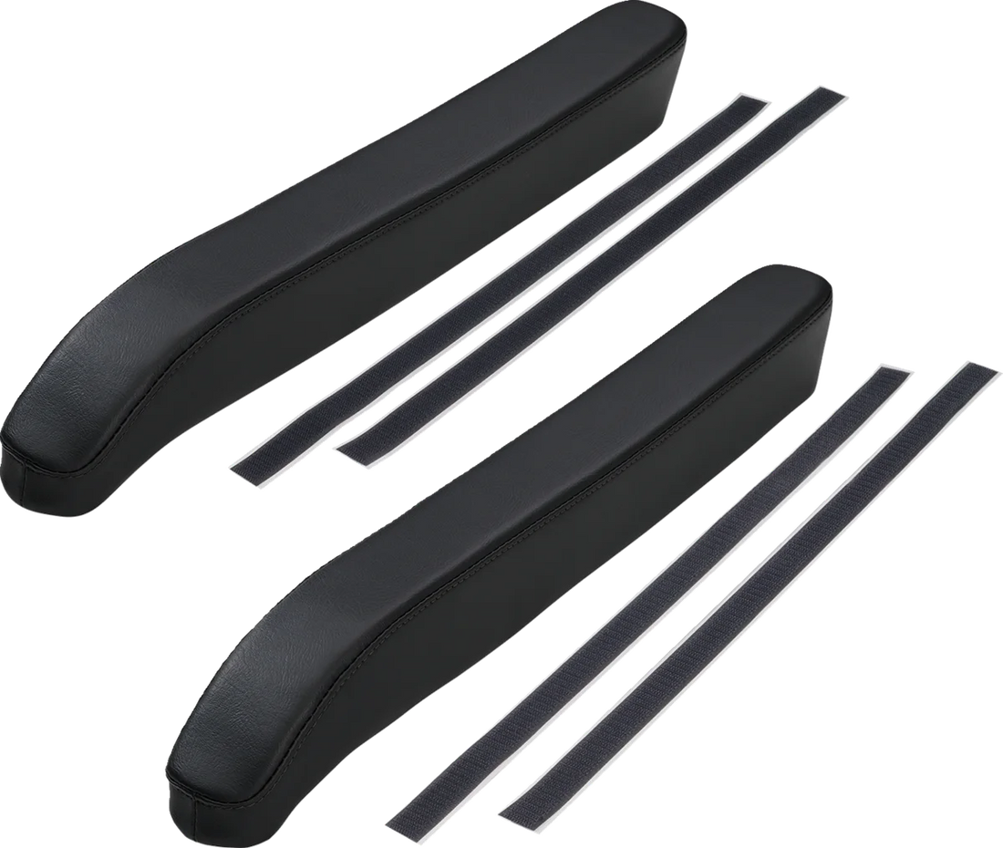 Show Chrome Kaliber Armrest Pads - Black w/ Black Stitching - Slingshot '15-'22 - Back View