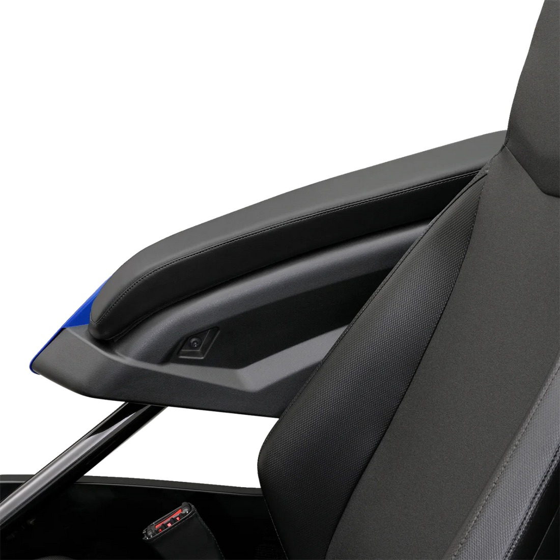 Show Chrome Kaliber Armrest Pads - Black w/ Black Stitching - Slingshot '15-'22 - Installation View