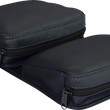 Load image into Gallery viewer, Show Chrome Kaliber Dash Pouch - Black with Blue Stitching - Main Product View