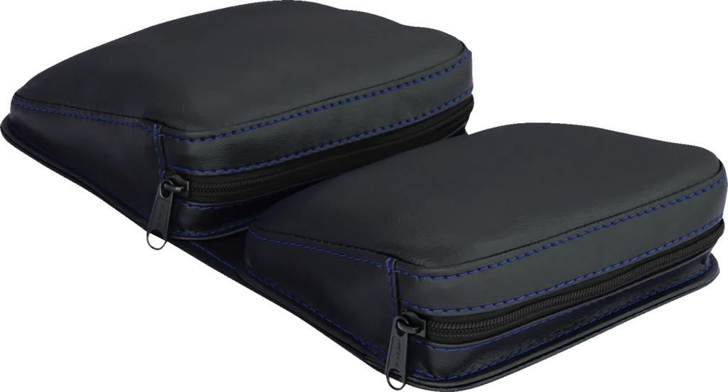 Show Chrome Kaliber Dash Pouch - Black with Blue Stitching - Main Product View