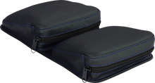 Load image into Gallery viewer, Show Chrome Kaliber Dash Pouch - Black with Blue Stitching - Main Product View